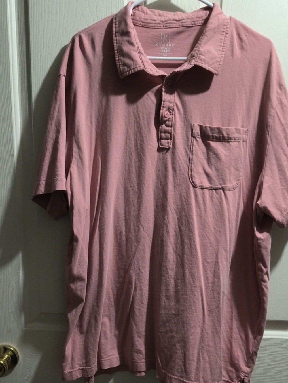 George Men’s Short Sleeve Polo Shirt in Dusty Rose